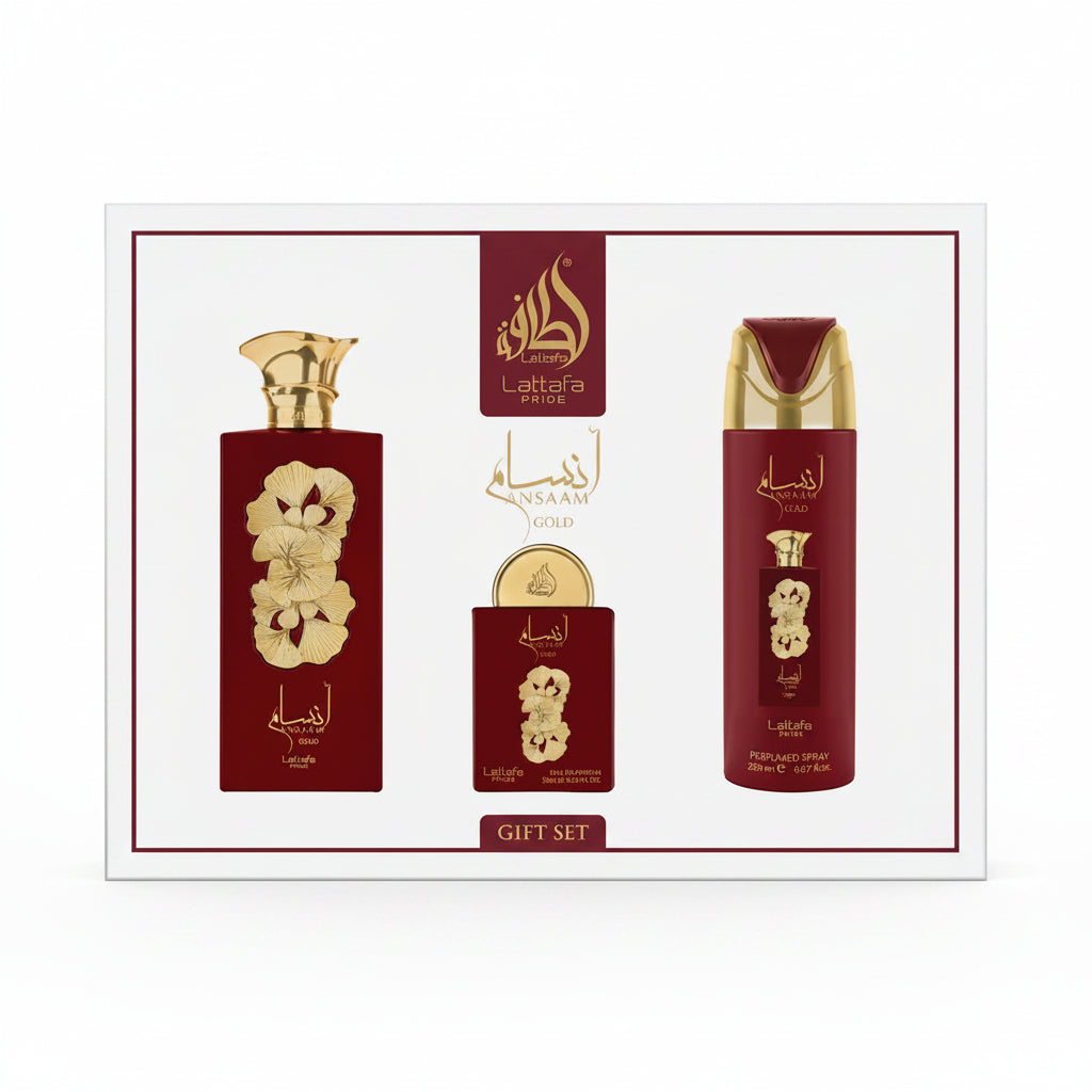 Coffret Ansaam Gold - Lattafa Pride - 3 pièces
